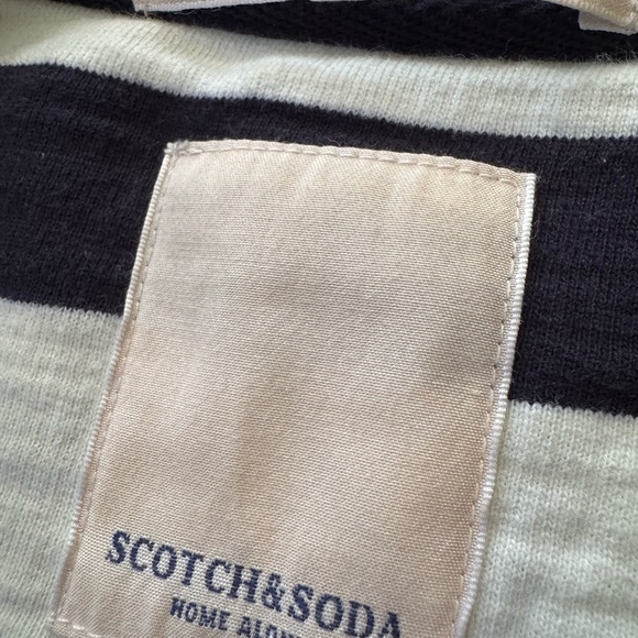 Scotch & Soda Pullover Crewneck Home Alone Sweater Men Size M Cream/navy - Picture 4 of 6